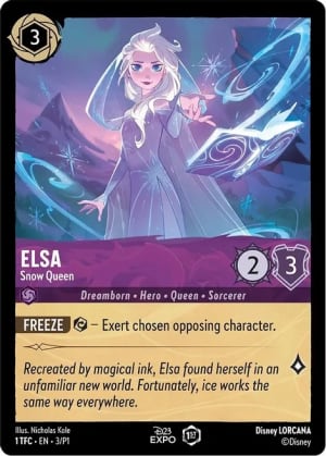Elsa Snow Queen Alternate Art in Disney Lorcana